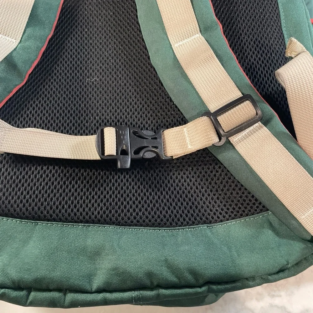 Unisex - Forest Green Backpack with Tan Accents